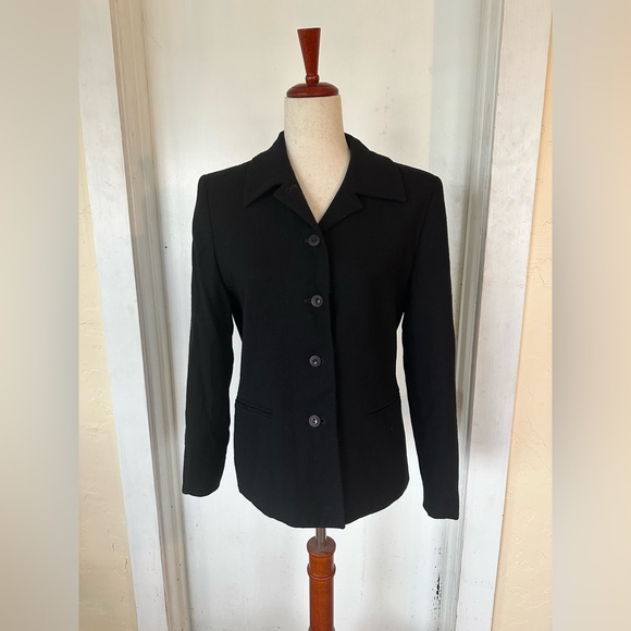 Pendleton Jackets & Blazers - Pendleton Vintage 100% Wool Classic Black Women's Button Up Blazer Jacket 6